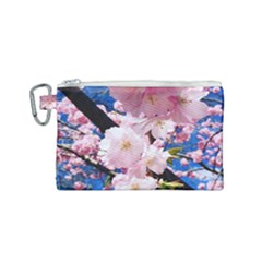Flower Cherry Wood Tree Flowers Canvas Cosmetic Bag (small)