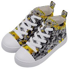 Sunflower Field Girasol Sunflower Kid s Mid-top Canvas Sneakers by Sapixe