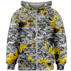 Sunflower Field Girasol Sunflower Kids Zipper Hoodie Without Drawstring