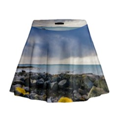 Iceland Nature Mountains Landscape Mini Flare Skirt