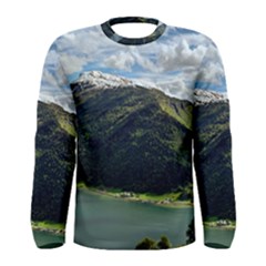 Panoramic Nature Mountain Water Men s Long Sleeve Tee by Sapixe