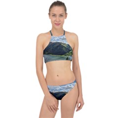 Panoramic Nature Mountain Water Racer Front Bikini Set by Sapixe