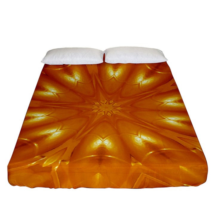 Kaleidoscopic Flower Fitted Sheet (King Size)