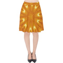 Kaleidoscopic Flower Velvet High Waist Skirt by yoursparklingshop