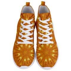 Kaleidoscopic Flower Men s Lightweight High Top Sneakers by yoursparklingshop