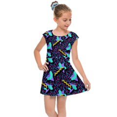 Memphis Style 1 Kids Cap Sleeve Dress by JadehawksAnD