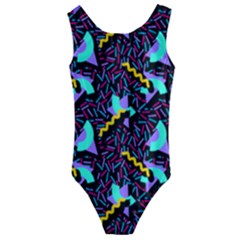 Memphis Style 1 Kids  Cut-out Back One Piece Swimsuit by JadehawksAnD