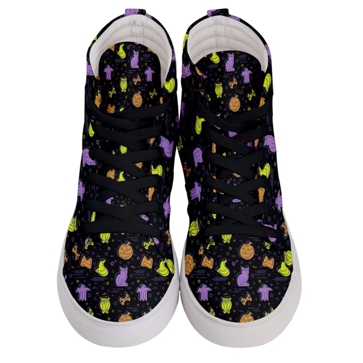 Halloween Pattern 2 Women s Hi-Top Skate Sneakers