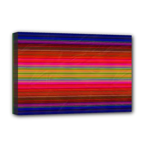 Fiesta Stripe Colorful Neon Background Deluxe Canvas 18  x 12  (Stretched)