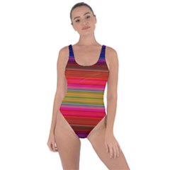 Fiesta Stripe Colorful Neon Background Bring Sexy Back Swimsuit