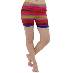 Fiesta Stripe Colorful Neon Background Lightweight Velour Yoga Shorts