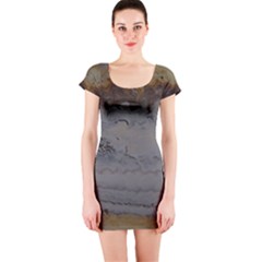 Acid Short Sleeve Bodycon Dress
