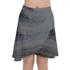 Acid Chiffon Wrap Front Skirt