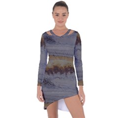 Acid Asymmetric Cut-out Shift Dress