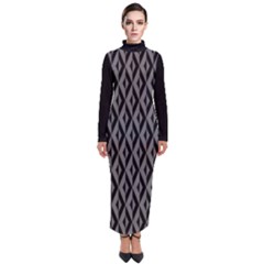 B/w Abstract Pattern 2 Turtleneck Maxi Dress by JadehawksAnD