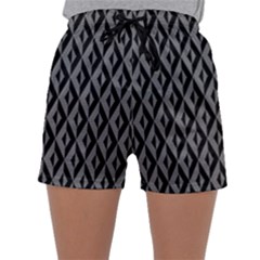 B/w Abstract Pattern 2 Sleepwear Shorts by JadehawksAnD