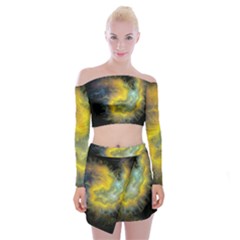 Shamanic Journeys 53 Off Shoulder Top With Mini Skirt Set by HoundB