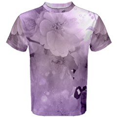 Wonderful Flowers In Soft Violet Colors Men s Cotton Tee