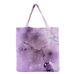 Wonderful Flowers In Soft Violet Colors Grocery Tote Bag