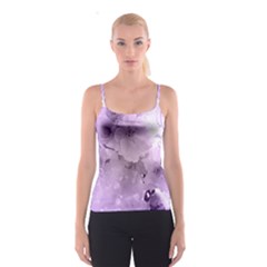 Wonderful Flowers In Soft Violet Colors Spaghetti Strap Top
