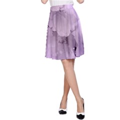 Wonderful Flowers In Soft Violet Colors A-Line Skirt