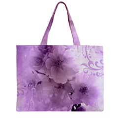Wonderful Flowers In Soft Violet Colors Zipper Mini Tote Bag
