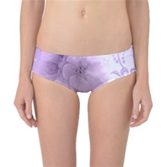 Wonderful Flowers In Soft Violet Colors Classic Bikini Bottoms
