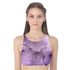 Wonderful Flowers In Soft Violet Colors Tank Bikini Top