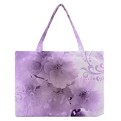 Wonderful Flowers In Soft Violet Colors Zipper Medium Tote Bag