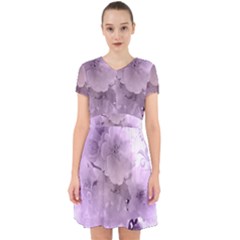 Wonderful Flowers In Soft Violet Colors Adorable in Chiffon Dress