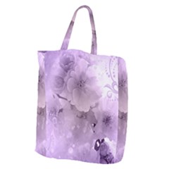 Wonderful Flowers In Soft Violet Colors Giant Grocery Tote