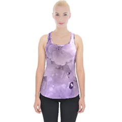 Wonderful Flowers In Soft Violet Colors Piece Up Tank Top