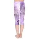 Wonderful Flowers In Soft Violet Colors Kids  Capri Leggings  View2