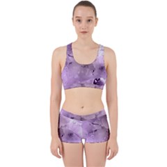 Wonderful Flowers In Soft Violet Colors Work It Out Gym Set