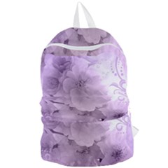 Wonderful Flowers In Soft Violet Colors Foldable Lightweight Backpack