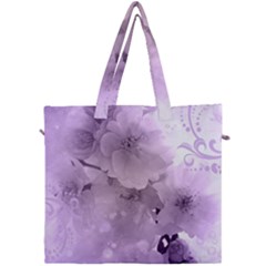 Wonderful Flowers In Soft Violet Colors Canvas Travel Bag