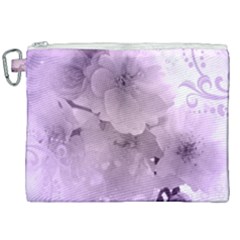Wonderful Flowers In Soft Violet Colors Canvas Cosmetic Bag (XXL)