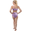 Wonderful Flowers In Soft Violet Colors Tied Up Two Piece Swimsuit View2