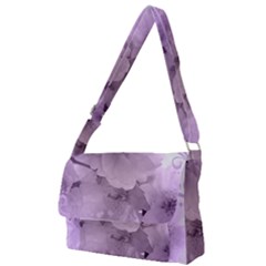 Wonderful Flowers In Soft Violet Colors Full Print Messenger Bag