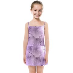 Wonderful Flowers In Soft Violet Colors Kids Summer Sun Dress
