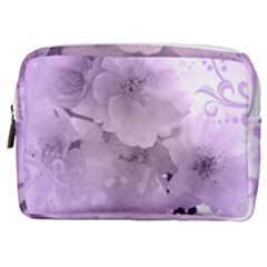 Wonderful Flowers In Soft Violet Colors Make Up Pouch (Medium)