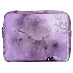 Wonderful Flowers In Soft Violet Colors Make Up Pouch (Large)