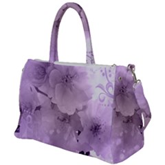 Wonderful Flowers In Soft Violet Colors Duffel Travel Bag
