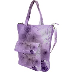 Wonderful Flowers In Soft Violet Colors Shoulder Tote Bag