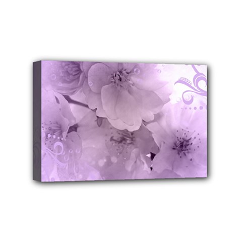 Wonderful Flowers In Soft Violet Colors Mini Canvas 6  x 4  (Stretched)