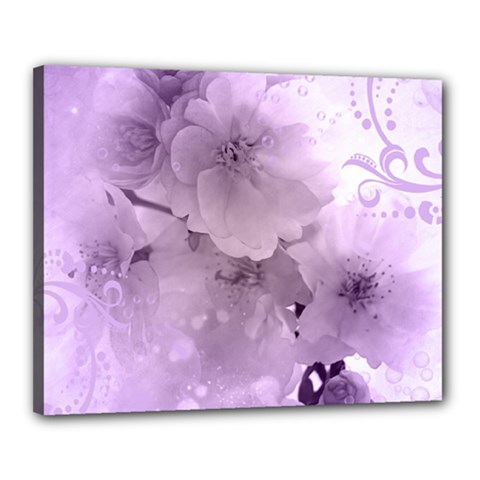 Wonderful Flowers In Soft Violet Colors Canvas 20  x 16  (Stretched)