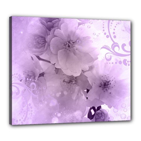 Wonderful Flowers In Soft Violet Colors Canvas 24  x 20  (Stretched)