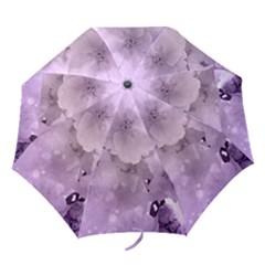 Wonderful Flowers In Soft Violet Colors Folding Umbrellas