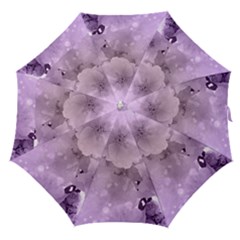 Wonderful Flowers In Soft Violet Colors Straight Umbrellas