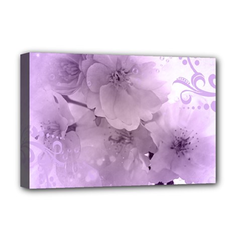 Wonderful Flowers In Soft Violet Colors Deluxe Canvas 18  x 12  (Stretched)
